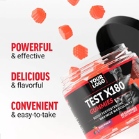 Gummies Booster X180 de Haute Qualité avec Extrait de Horny Goat Weed, Tribulus Terrestris, Fenugrec et Maca Noire