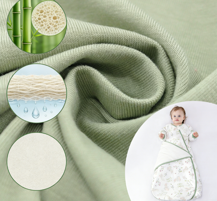 Bamboo Fiber Fabric Anti-Odor Quick-Dry Kids Sleeping Bag