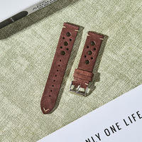 Tali Jam Tangan Kulit Suede Lembut untuk Huawei Smartwatch 22mm Tali Kulit Buatan Tangan Bernapas dengan Penggantian Cepat