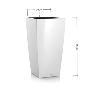 Vente directe d'<span class=keywords><strong>usine</strong></span> pas cher traditionnel carré blanc grand auto-arrosage jardinière de légumes en plastique pour la culture des fleurs - Product Image 2