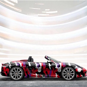 WRAPMASTER 1.52*30m Precio de Fábrica Vinilo <span class=keywords><strong>Rojo</strong></span> de Baja Adherencia para Envolver Autos, Personalizable, Película de <span class=keywords><strong>Camuflaje</strong></span> para Envolver Autos - Product Image 4