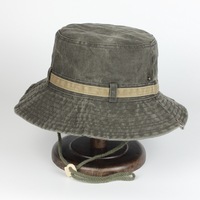 Sombrero de Pescador Personalizado al por Mayor con Logotipo, 100% Algodón, Estilo Vintage Lavado, Gorra de Playa con Lazo para Marcas, Venta al por Mayor
