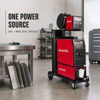 Machine à souder MIG synergique, soudeuse à double impulsion IGBT 500A à gaz