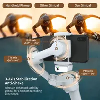 L7C Pro 3 pour stabilisateur de cardan avec suivi IA du visage, pliable, anti-tremblement, télécommande sans fil pour téléphone et iPhone Android, vidéo Vlog