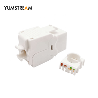 Jaringan Keystone Jack 8P8C Cat6 Cat6A 180 derajat Toolless dinding soket Modular Jack Cat 6A 6 Outlet Rj45 Keystone Jack