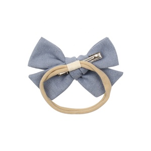 بيع بالجملة إكسسوارات شعر بتصميم جديد مشبك مقوس قطني عصابة رأس نايلون للأطفال الرضع - Product Image 4