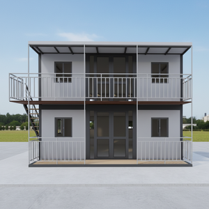 Kits de maisons conteneurs portables et économiques de 20 et 40 pieds, à deux chambres, avec structure de bureau, à deux étages, démontables - Product Image 3