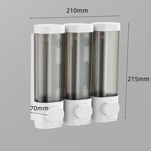 Dispensador <span class=keywords><strong>de</strong></span> <span class=keywords><strong>Jabón</strong></span> <span class=keywords><strong>de</strong></span> Espuma Manual 3 en 1 <span class=keywords><strong>de</strong></span> Grado Hotelero, Montado en la <span class=keywords><strong>Pared</strong></span>, con Capacidad <span class=keywords><strong>de</strong></span> 400 ml <span class=keywords><strong>de</strong></span> Plástico para Champú, Gel <span class=keywords><strong>de</strong></span> Ducha y <span class=keywords><strong>Jabón</strong></span> <span class=keywords><strong>de</strong></span> Manos - Product Image 4
