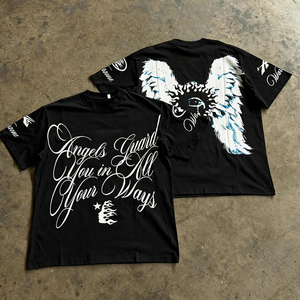 <span class=keywords><strong>Camiseta</strong></span> de Hombre Oversize Cuadrada Estilo Urbano Personalizada para Comerciantes, Impresión Digital HD DTG, Manga <span class=keywords><strong>Corta</strong></span> de Algodón Pesado - Product Image 1