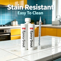 Mortier époxy à faible rétrécissement pour joints de carrelage, scellant bicomposant étanche pour sols de salle de bain et de cuisine