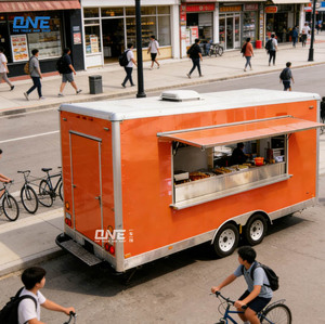 工場ODM OEM 契約 組み立て済み フードトレーラー アメリカ キオスク ショッピングモール 移動式ファストフードトラック - Product Image 1