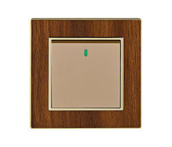 UK Standard 45A High Power Switch Wood Grain PC Panel Electrical Wall Switch for AC