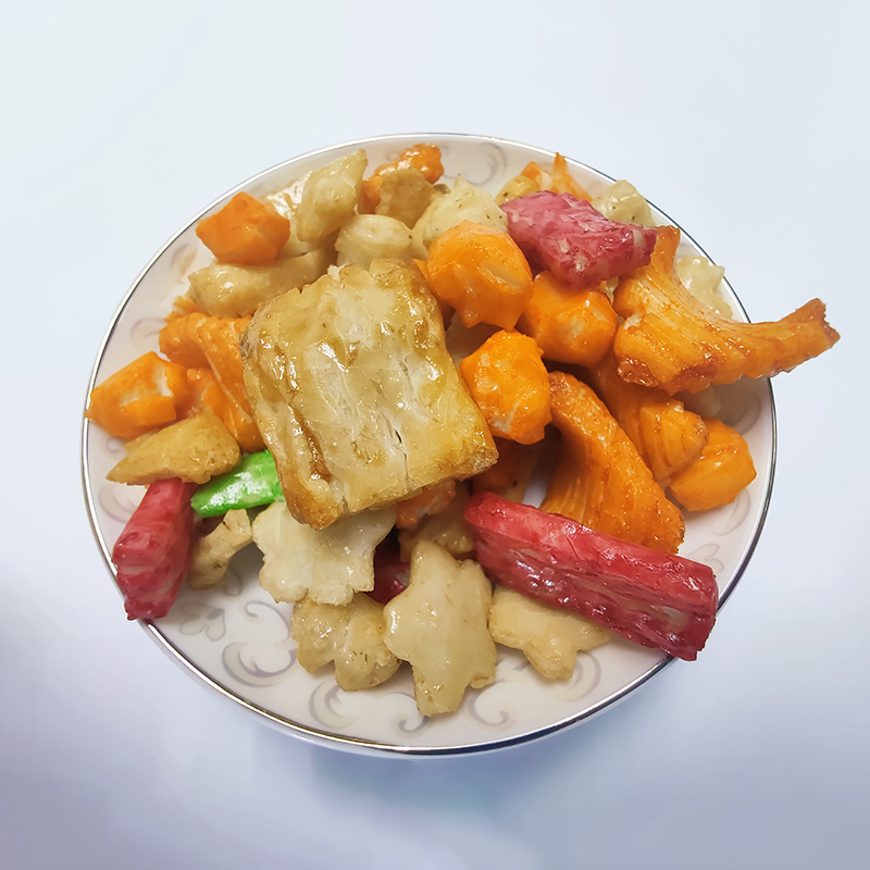 Сертификат Halal для веганов, вкусные красочные СМЕШАННЫЕ рисовые крекеры, зернистая закуска