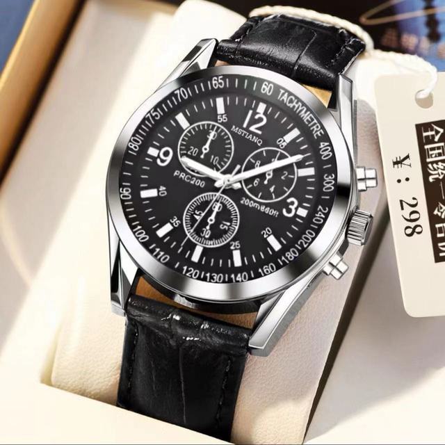 Leather Lovers Watches Big and Small Casual Western Couple Men Watch logo  Dome Glass Quartz Watch