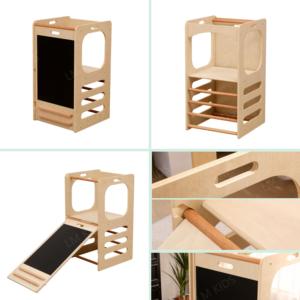 4in1 <span class=keywords><strong>Pliable</strong></span> En Bois Montessori <span class=keywords><strong>Observation</strong></span> Toddler Helper Step Tabouret Enfants <span class=keywords><strong>Tour</strong></span> De Cuisine Centre De Jeu Exploration <span class=keywords><strong>Tour</strong></span> <span class=keywords><strong>D</strong></span>'apprentissage - Product Image 2