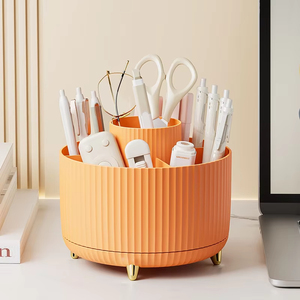 Wholesale 360. Rotating <b>Makeup</b> Desktop Cosmetic Storage Box Large Capacity Bathroom Portable Lipstick Brush Pen <b>Holder</b> - Product Image 2