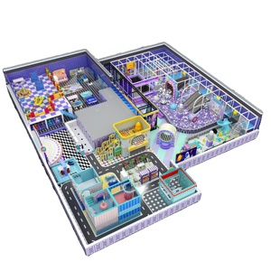 Parque Infantil Temático Personalizado, Gran Parque Infantil de Aventuras con Zona de Juegos Interior para Niños, Parque Infantil Comercial Interior con Piscina de Pelotas - Product Image 1
