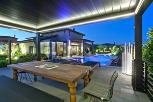 מכירה חמה בהתאמה אישית אלומיניום מסגרת אלומיניום מגבה עם ערכת פרגולה עם שלט רחוק ידידותי לסביבה & שימוש בגינה עשה בסין - Product Image 4