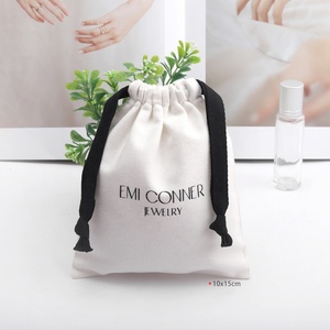 Wholesale 10*15cm Custom Logo Cotton Drawstring Women's <b>Canvas</b> Bags Reusable Cotton <b>Canvas</b> Tote Bag Dust Packaging Shoe Bag - Product Image 1