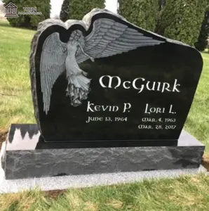 Decorative Low Price headstones Black Granite Headstone Memorial for Sale