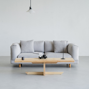 Table basse carrée en bois massif de frêne blanc, style Wabi-Sabi, pour salon, usage domestique, idéale pour les petits espaces - Product Image 2