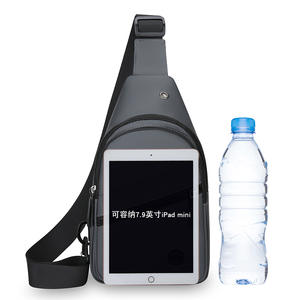 Sac de poitrine pour homme Ashion gris, imperméable, ultraléger, multifonctionnel, sac bandoulière pour usage quotidien, printemps 2025 - Product Image 3