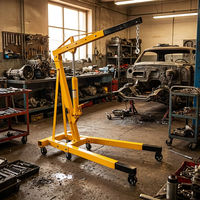 Grue hydraulique certifiée Anbo pour l'entretien des moteurs, capacité de 0,1 à 2 tonnes, garantie 1 an, pour les écoles professionnelles et la formation automobile