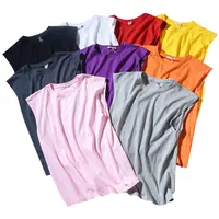 カスタムプリントソフト伸縮性Tシャツ半袖クルーネックTシャツプレーンルーズバスケットボールランニングベストフィットネス通気性ノースリーブ