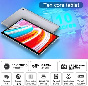 Tablet PC Gaming 2 In 1, Kustom 10.8 Inci 4G RAM 64G 128G Oem Android Google Play