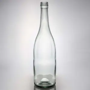 Botella De Cristal Clasico Con Forma Burdeos 750ml Para Vino Champagne