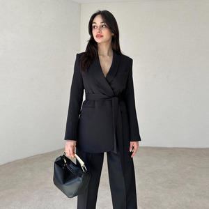 Trajes elegantes para mujer Blazers Pantalones Conjunto de dos piezas Ropa de oficina para mujer Suite formal - Product Image 2