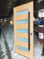 Porte latérale moderne en verre laqué blanc, à succès, pour hôtels et villas