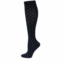 Chaussettes de compression à pois, hauteur genou, respirantes, de soutien, pour hommes et femmes, pour la course, le travail, les voyages et la circulation sanguine