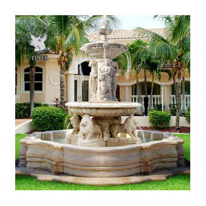 Tuin Outdoor Stenen Leeuw Fontein Sex Meisje En Leeuw Steen Fontein - Product Image 1