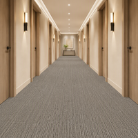 Moquette murale sur mesure pour projet hôtelier, en nylon, 12 mm, sur mesure en rouleau