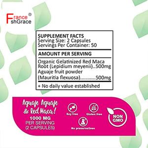 Cápsulas de Extracto de Maca Roja con Etiqueta OEM para Mujeres, Suplemento de 1000 mg por Porción, Apoyo a la Salud, Suplemento de Maca - Product Image 3