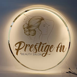 Carrey Custom Led Sign Acrílico LED Circular Retroiluminado Signage Electronic Signs Outdoor Luminous Advertising Logo Light Sign - Product Image 1