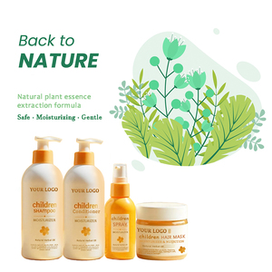 Juegos de cuidado del cabello natural para <span class=keywords><strong>niños</strong></span> Productos de tratamiento de humedad diaria para el cabello Limpieza Hidratante Champú y acondicionador nutritivo - Product Image 4