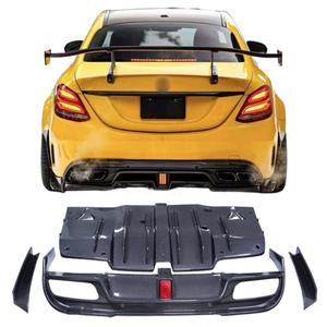 IMP สไตล์คาร์บอนไฟเบอร์ด้านหลังกันชนสําหรับ Mercedes Benz <span class=keywords><strong>C</strong></span> <span class=keywords><strong>Class</strong></span> C63 ซีดาน <span class=keywords><strong>4</strong></span> ประตูคาร์บอนไฟเบอร์<span class=keywords><strong>Diffuser</strong></span> - Product Image 1