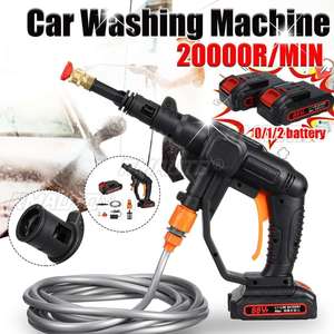เครื่องฉีดน้ำแรงดันสูงไร้สาย 4000W 88V สำหรับล้างรถยนต์ พร้อมหัวฉีดโฟม สำหรับทำความสะอาดรถยนต์  พร้อมแบตเตอรี่ 2 ก้อน - Product Image 6