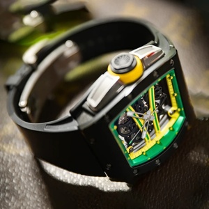 Premium Sport Luxury <b>Skeleton</b> <b>Watch</b> Men Black Tonneau Design Sapphire Crystal Ceramic <b>Automatic</b> <b>Watch</b> - Product Image 2