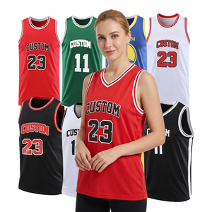 Camiseta de Baloncesto Personalizada Abra Sports para Mujer, Cuello en V, Sin Mangas, Malla 100% Poliéster, Transpirable, Números del Equipo Impresos por Transferencia de Calor - Product Image 1