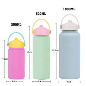 Portable isolé extérieur bicolore conception étanche 500ml gobelet en acier inoxydable large bouche sport bouteille d'eau avec poignée - Product Image 3