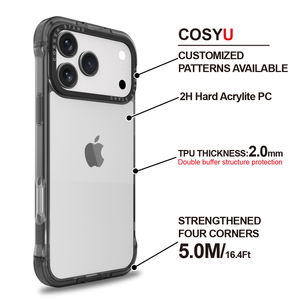 最新 耐衝撃 iPhone 17 16 15 Pro Max対応 スマホケース 四隅保護 スマホアクセサリー - Product Image 5