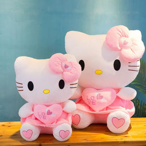 Nuovo Portachiavi Peluche a Forma di Gatto Rosa, Morbido Cuscino 3D Cartone Animato, Regalo di Compleanno per Ragazze - Product Image 5