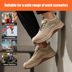 <span class=keywords><strong>Scarpe</strong></span> Antinfortunistiche da <span class=keywords><strong>Uomo</strong></span> GUYISA, Standard Europeo, Punta in Acciaio, Tomaia in Microfibra Nera, Stivali di Sicurezza Invernali da Escursionismo - Product Image 4