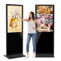 Écran numérique LED vertical interactif intelligent Android tactile LCD de 43, 50 et 55 pouces à haute luminosité pour affichage publicitaire sur pied intérieur
