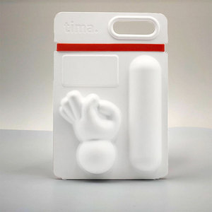 Caja de pulpa de molde blanco respetuosa con el medio ambiente de alta calidad con banda elástica Bandeja de pulpa moldeada de embalaje sostenible - Product Image 5