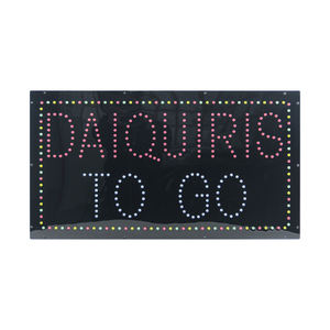 Led Open DAIQUIRIS TO <span class=keywords><strong>GO</strong></span> Sign Señales intermitentes interiores para BEER WINE <span class=keywords><strong>BAR</strong></span> 17*31 pulgadas Pantalla <span class=keywords><strong>de</strong></span> alto brillo - Product Image 4