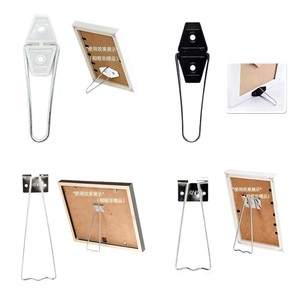 Soporte metálico para marco de fotos, base trapezoidal con forma de cola de milano para exhibición de imágenes, accesorio de montaje en pared 0065 - Product Image 1